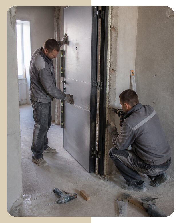 Профессиональный монтаж металлической двери под ключ в Выборге