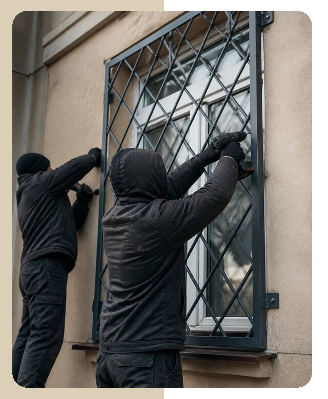 Установка антивандальных решеток на окна в Выборге